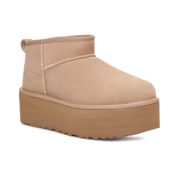 🧸BNIB UGG ULTRA MINI PLATFORM SAND BOOTS WOMENS 7🧸 - Picture 7 of 9